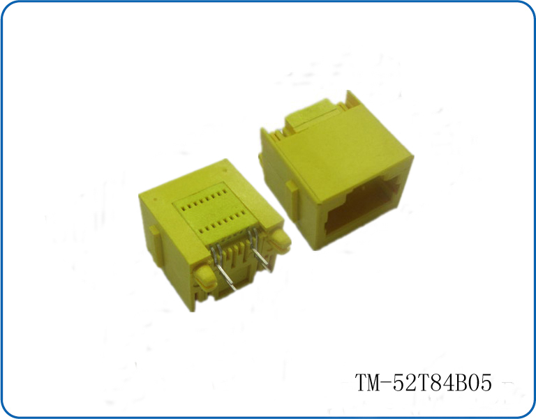 RJ45母座超薄弹带灯屏蔽工控