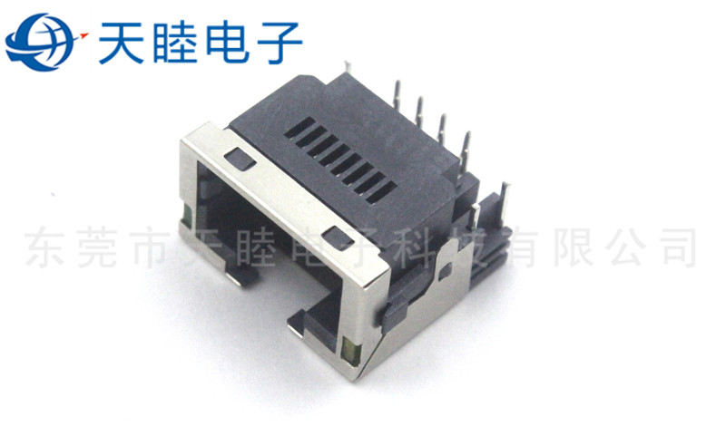 超薄带屏蔽带LED灯沉板RJ45母座高清图片 超薄带屏蔽带LED灯沉板RJ45母座高清图片