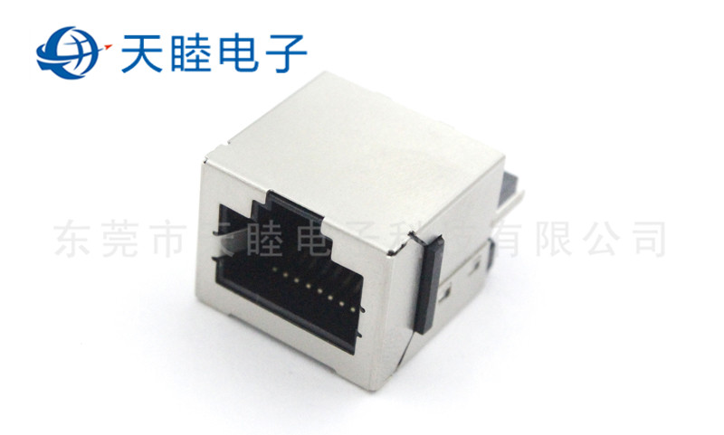 焊线式8P8C带边带屏蔽直立式RJ45连接器