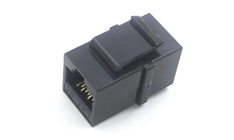 Cat6A全塑卡扣直通RJ45直通头高清图片 Cat6A全塑卡扣直通RJ45直通头高清图片