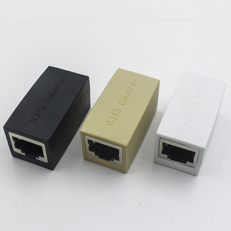 RJ48 网络直通头 屏蔽10P10C 10芯网络转接头 RJ48 网络直通头 屏蔽10P10C 10芯网络转接头