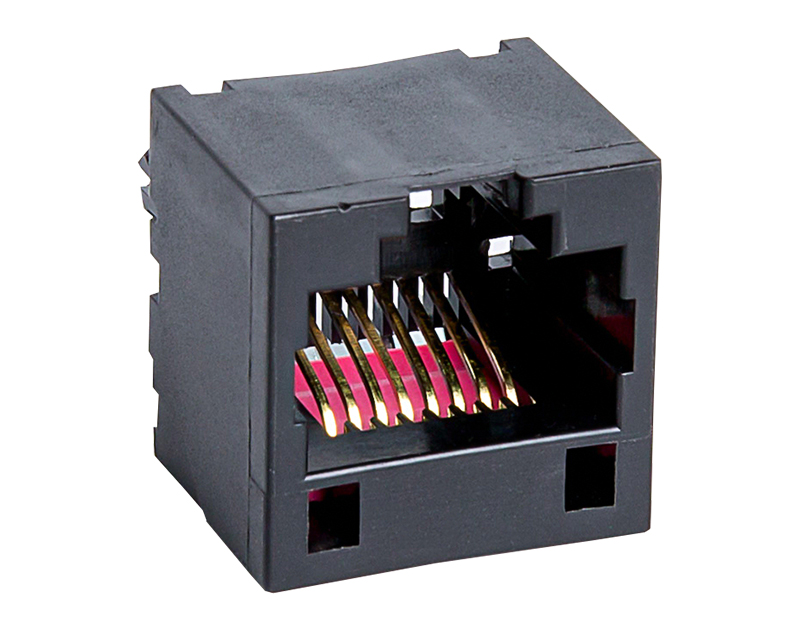 8P8C扁针180度RJ45网络连接器 8P8C扁针180度RJ45网络连接器