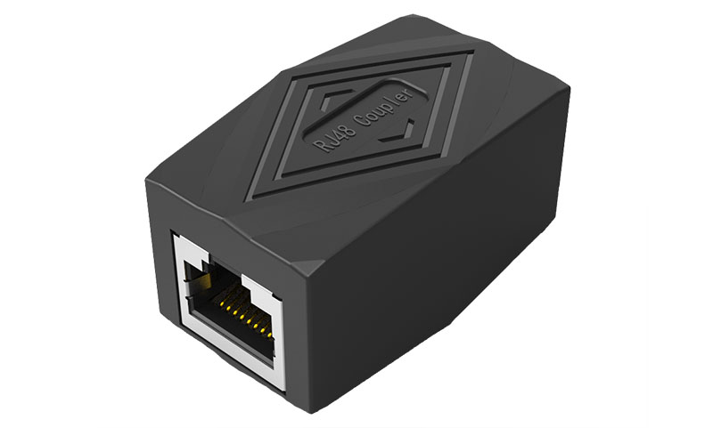 佰易联快速壳RJ48 屏蔽铜壳转接头直通头 10P10C 源头厂家直销