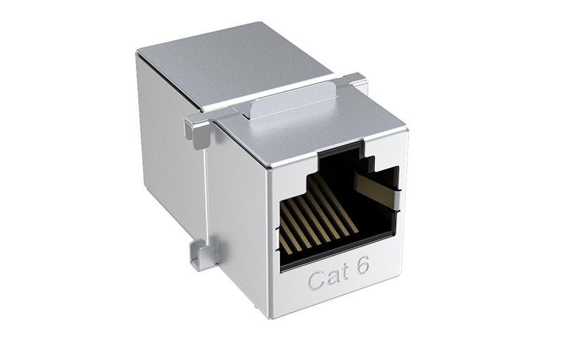 CAT6 网络卡扣直通面板弗兰现场安装连接器